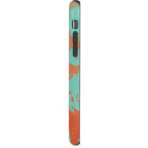 Turquoise and Orange Marble iPhone XS Pro Case