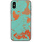 Turquoise and Orange Marble iPhone XS Skin