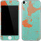Turquoise and Orange Marble Apple iPod Skin