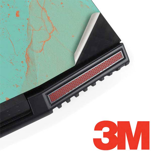 Turquoise and Orange Marble Legion Y720 Skin