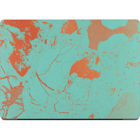 Turquoise and Orange Marble MacBook Pro 14in (2021-24) Skin