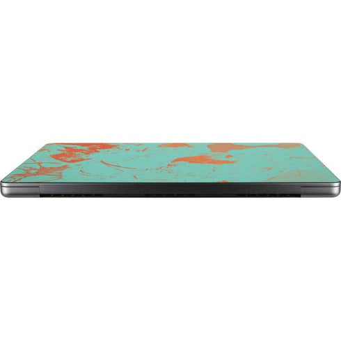 Turquoise and Orange Marble MacBook Pro 14in (2021-24) Skin