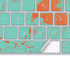 Turquoise and Orange Marble Magic Keyboard Skin