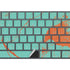 Turquoise and Orange Marble Magic Keyboard with Numeric Keypad Skin