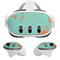Turquoise and Orange Marble Meta Quest 3 Skin
