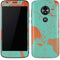 Turquoise and Orange Marble Moto E5 Play Skin