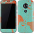 Turquoise and Orange Marble Moto E5 Play Skin