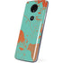 Turquoise and Orange Marble Moto E5 Plus Skin