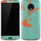 Turquoise and Orange Marble Moto G6 Skin