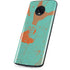 Turquoise and Orange Marble Moto G6 Skin
