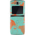 Turquoise and Orange Marble Motorola RAZR Skin