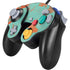 Turquoise and Orange Marble Nintendo GameCube Controller Skin