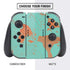 Turquoise and Orange Marble Nintendo Switch Bundle Skin