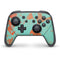 Turquoise and Orange Marble Nintendo Switch Pro Controller Skin