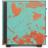 Turquoise and Orange Marble NZXT H510 Compact ATX Mid-Tower Case Skin