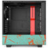 Turquoise and Orange Marble NZXT H510 Compact ATX Mid-Tower Case Skin