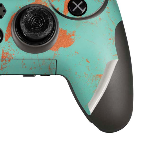 Turquoise and Orange Marble PlayStation Scuf Vantage 2 Controller Skin