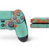 Turquoise and Orange Marble PS4 Console and Controller Bundle Skin
