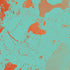 Turquoise and Orange Marble PS4 Controller Skin