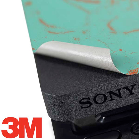 Turquoise and Orange Marble PS4 Pro Bundle Skin