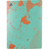 Turquoise and Orange Marble PS5 Console Skin