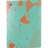 Turquoise and Orange Marble PS5 Digital Edition Bundle Skin