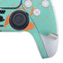 Turquoise and Orange Marble PS5 Digital Edition Bundle Skin