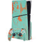 Turquoise and Orange Marble PS5 Slim Disk Bundle Skin