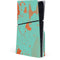 Turquoise and Orange Marble PS5 Slim Disk Console Skin