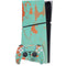 Turquoise and Orange Marble PS5 Slim Digital Edition Bundle Skin