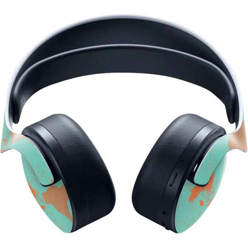 Turquoise and Orange Marble PULSE 3D Wireless Headset for PS5 Skin
