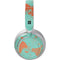 Turquoise and Orange Marble Surface Headphones Skin