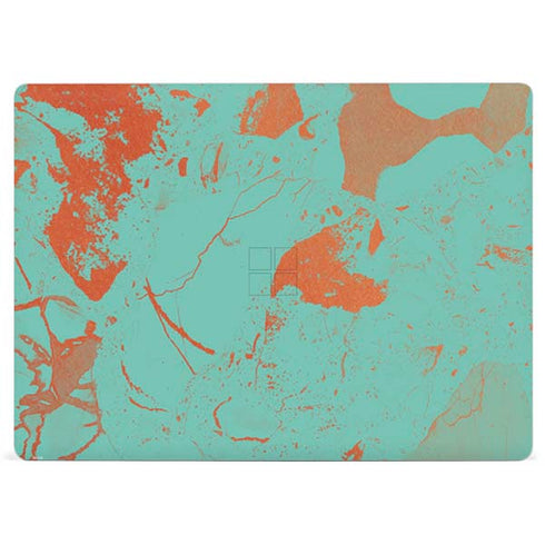 Turquoise and Orange Marble Surface Laptop 3 13.5in Skin