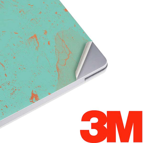 Turquoise and Orange Marble Surface Laptop 3 13.5in Skin