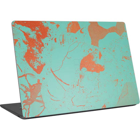 Turquoise and Orange Marble Surface Laptop 4 15in Skin