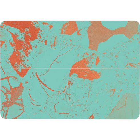 Turquoise and Orange Marble Surface Laptop Studio Skin