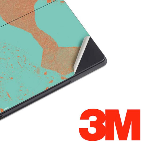Turquoise and Orange Marble Surface Pro 6 Skin
