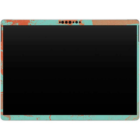 Turquoise and Orange Marble Surface Pro 8 Skin