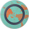 Turquoise and Orange Marble Wireless Charger Skin