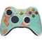 Turquoise and Orange Marble Xbox 360 Wireless Controller Skin
