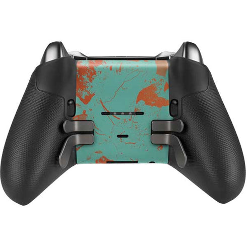 Turquoise and Orange Marble Xbox Elite Wireless Controller Series 2 Skin