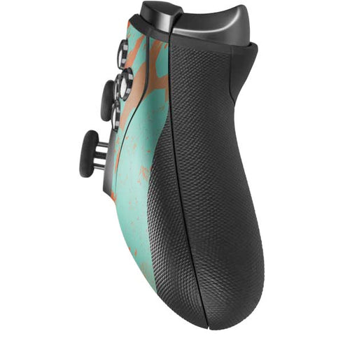 Turquoise and Orange Marble Xbox Elite Wireless Controller Series 2 Skin