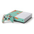 Turquoise and Orange Marble Xbox One S All-Digital Edition Bundle Skin