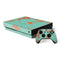 Turquoise and Orange Marble Xbox One X Bundle Skin