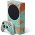 Turquoise and Orange Marble Xbox Series S Skins