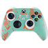 Turquoise and Orange Marble Xbox Series S Controller Skin