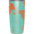 Turquoise and Orange Marble Yeti 20oz Tumbler Skin