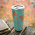 Turquoise and Orange Marble Yeti 20oz Tumbler Skin