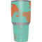 Turquoise and Orange Marble Yeti 30oz Rambler Tumbler Skin