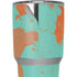 Turquoise and Orange Marble Yeti 30oz Rambler Tumbler Skin